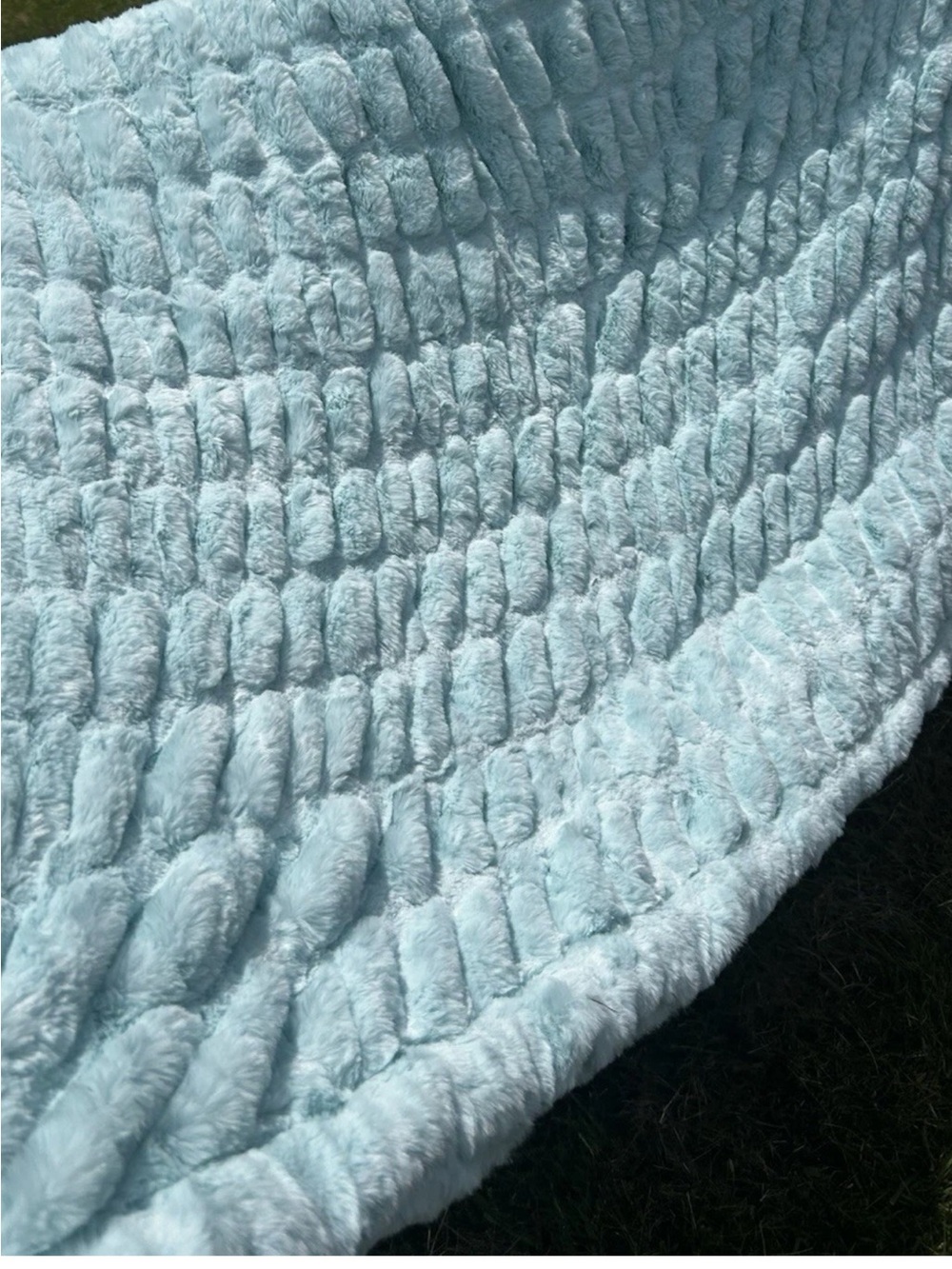 NWOT Minky Holic super soft Blanket - Seafoam Blue - Picture 4 of 5